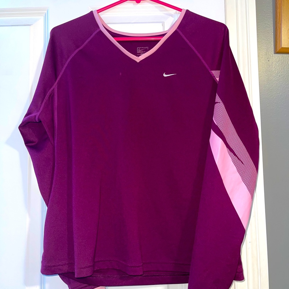 Purple and pink Nike shirt